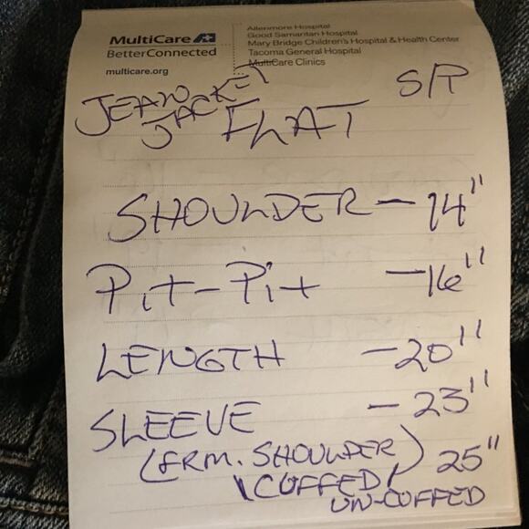 American Eagle Cropped Denim Jacket Women's S/P Blue Fade Distressed Trucker - Picture 10 of 11